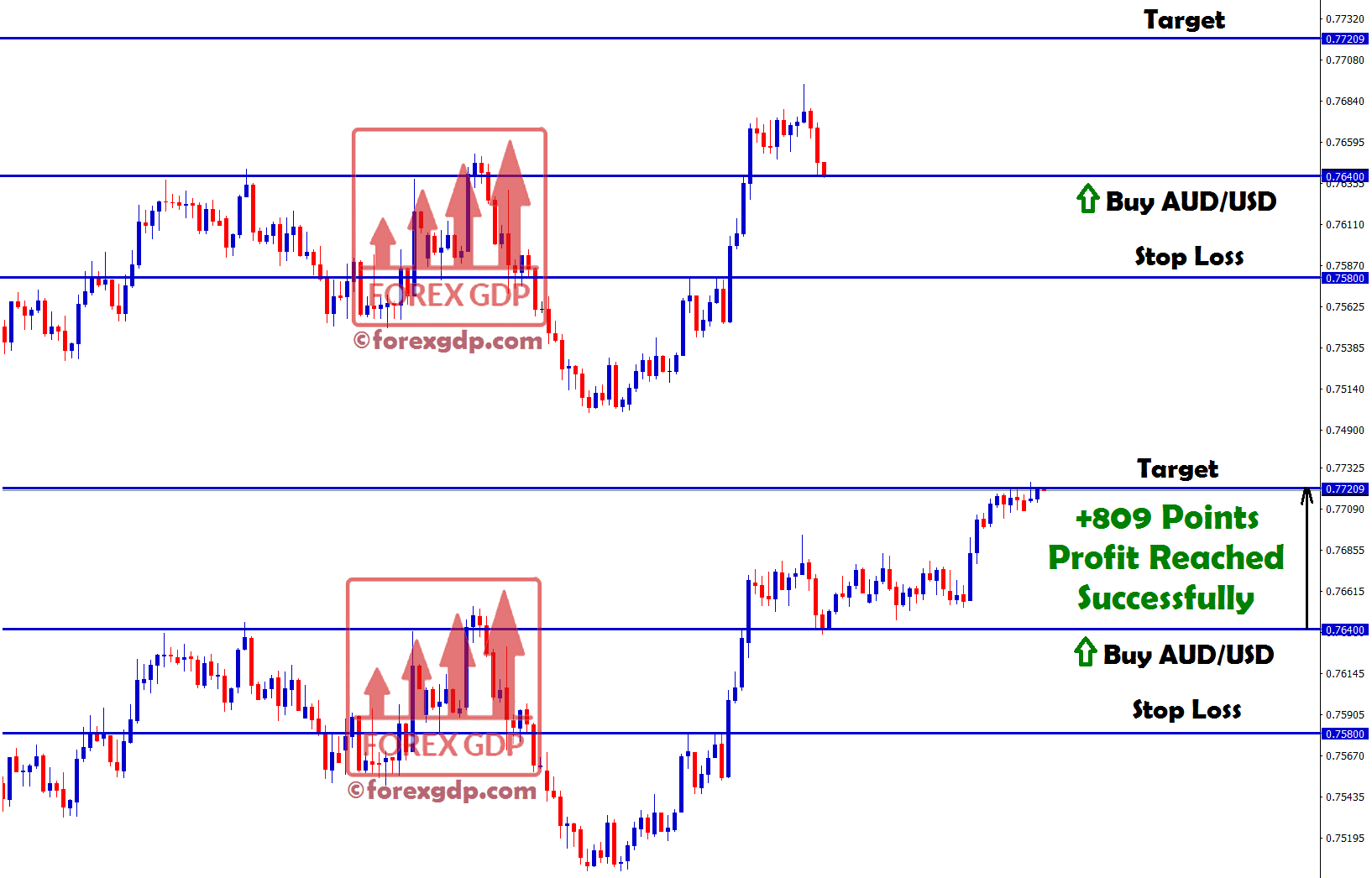 target1 in aud usd made some profits