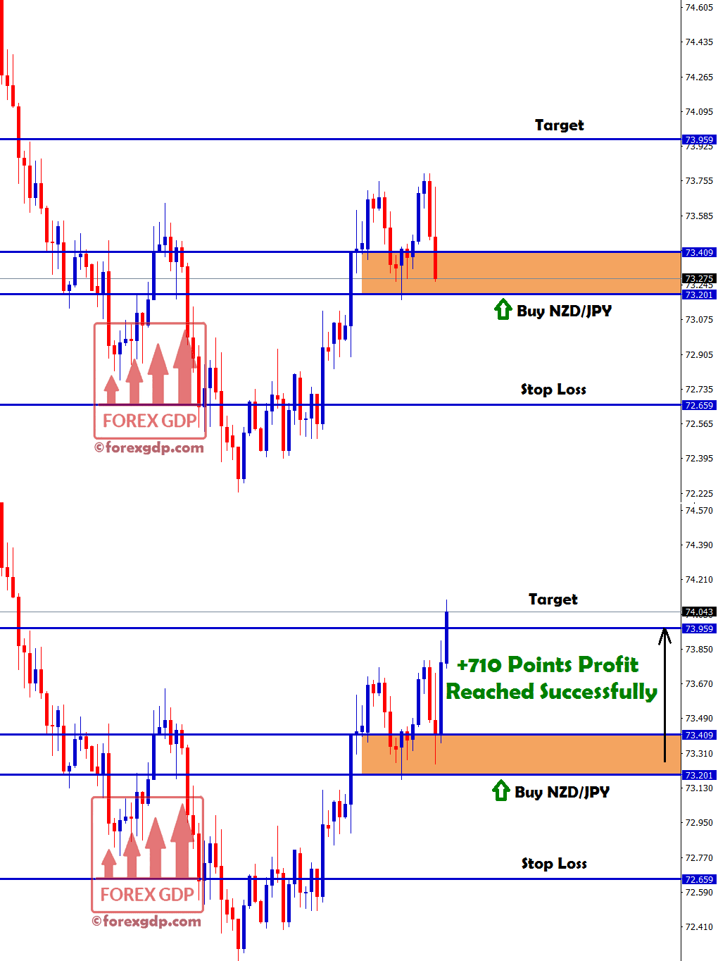 +710 points reached successfully in nzd jpy