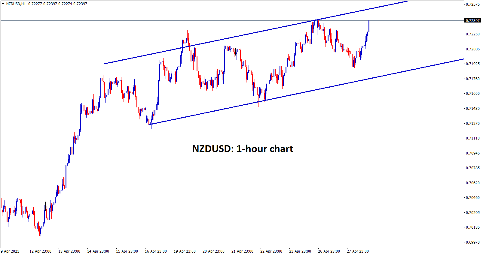 NZDUSD in uptrend movement