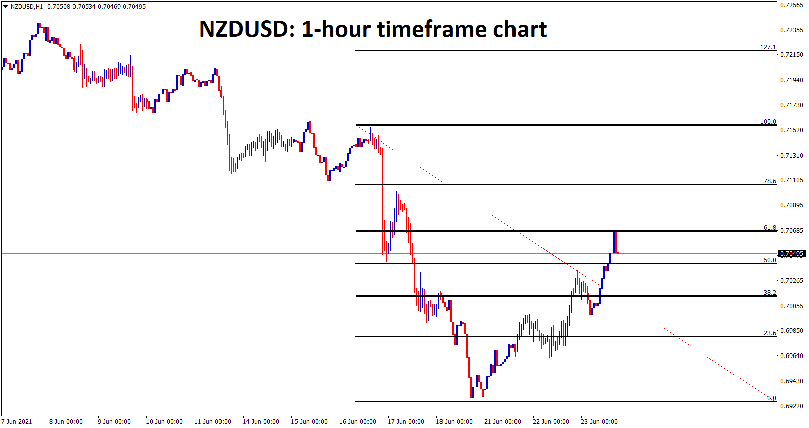 NZDUSD made a 61 correction from the last high