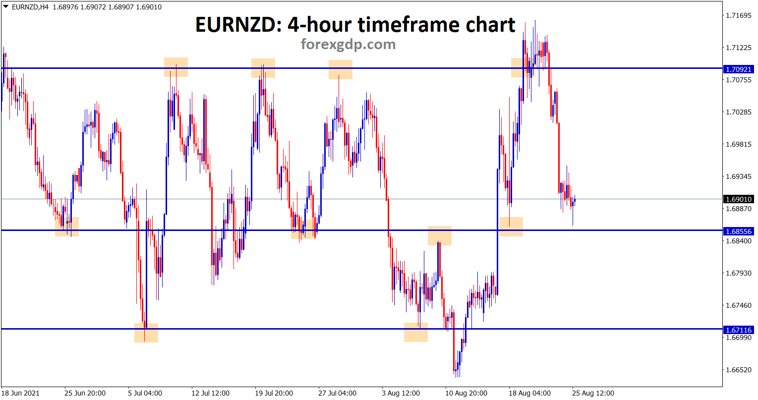 EURNZD bounces back from the minor support area currently its ranging between the SR levels