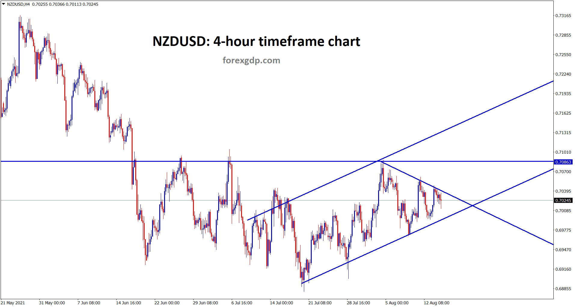 NZDUSD fallen from the resistance zone now going to break the minor symmetrical triangle pattern