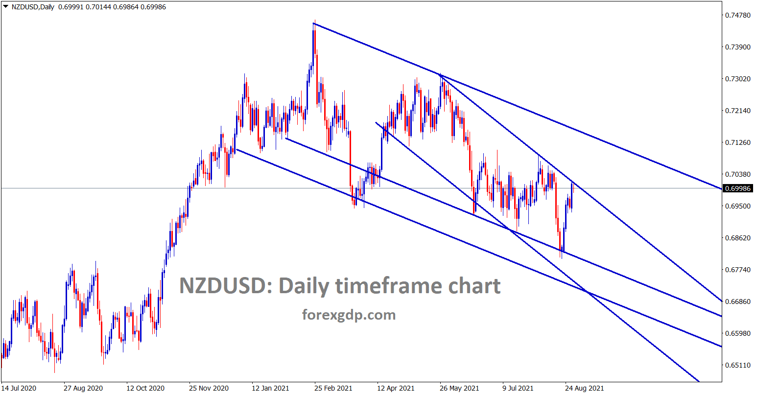 NZDUSD hits the lower high of the minor descending channel wait for reversal or breakout