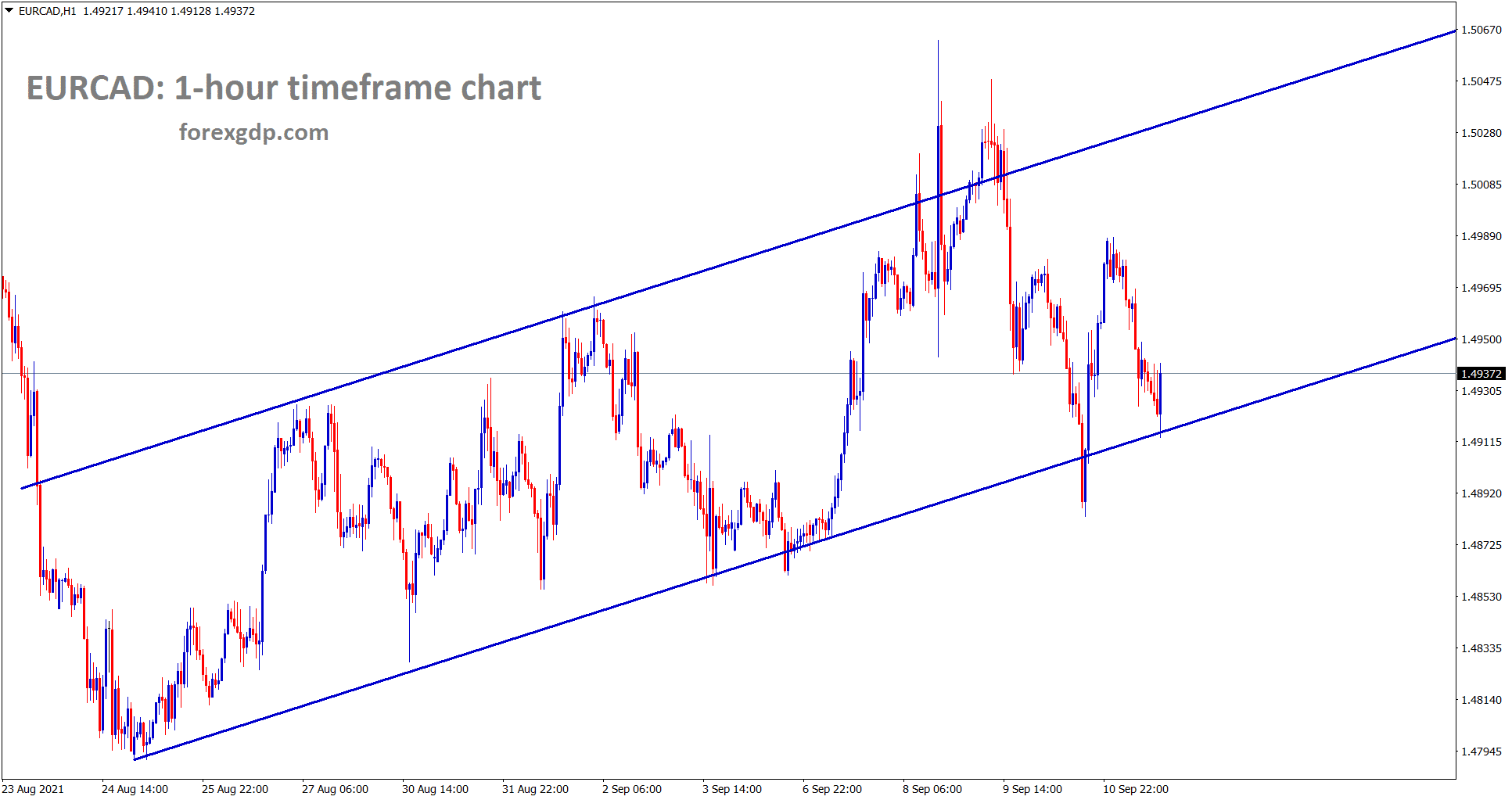 EURCAD is moving in a minor ascending channel for a long time