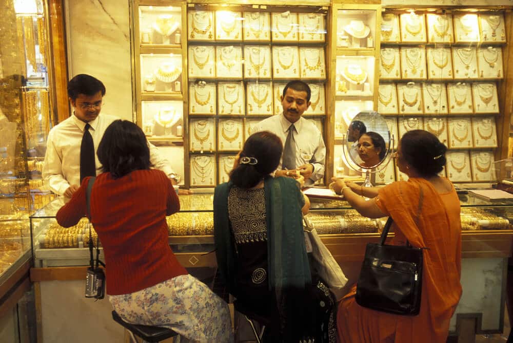 Gold Market in the old town in the city of Dubai in the Arab Emirates
