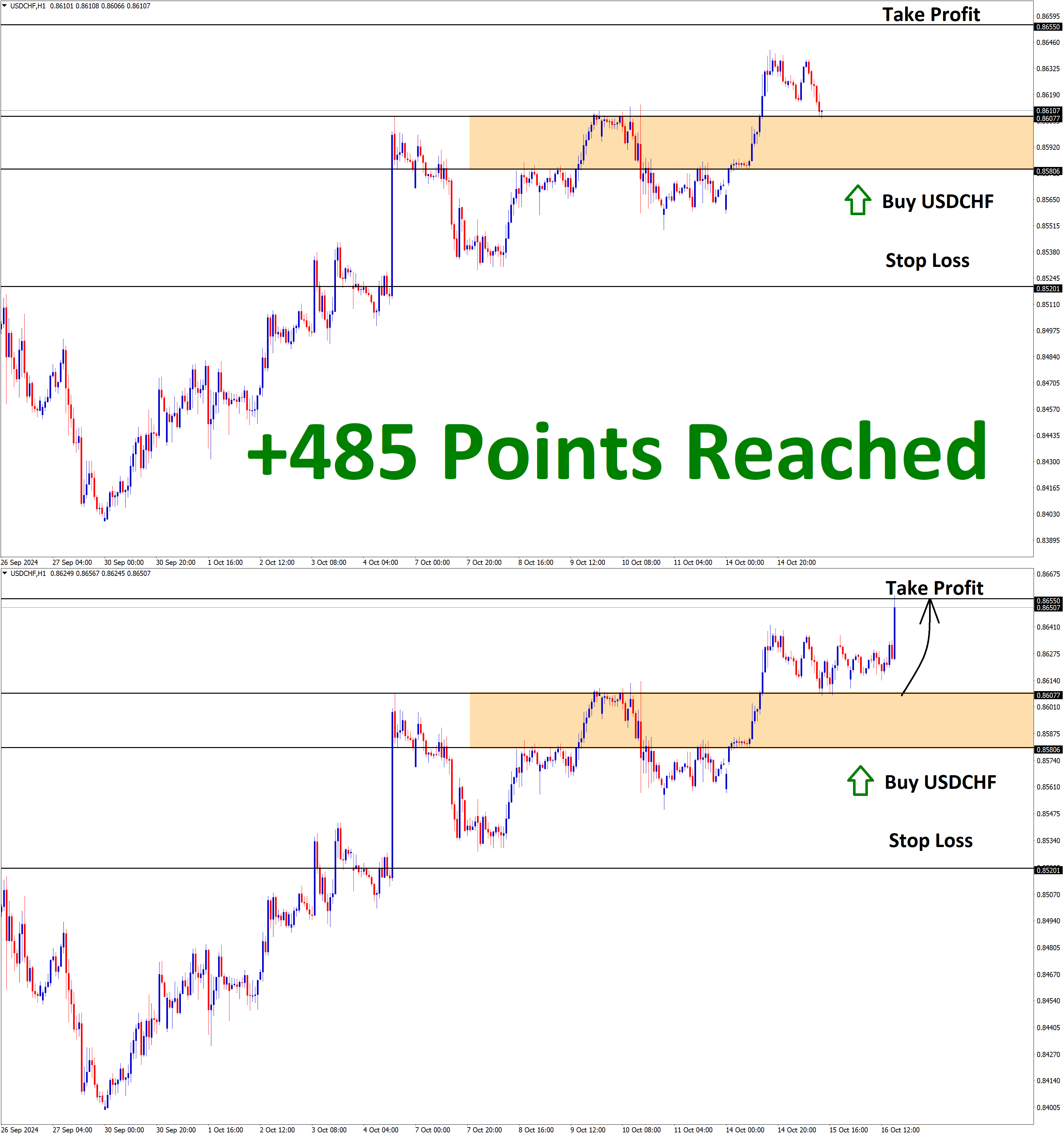 USDCHF Oct'15 T1 Oct'16 +485 Points