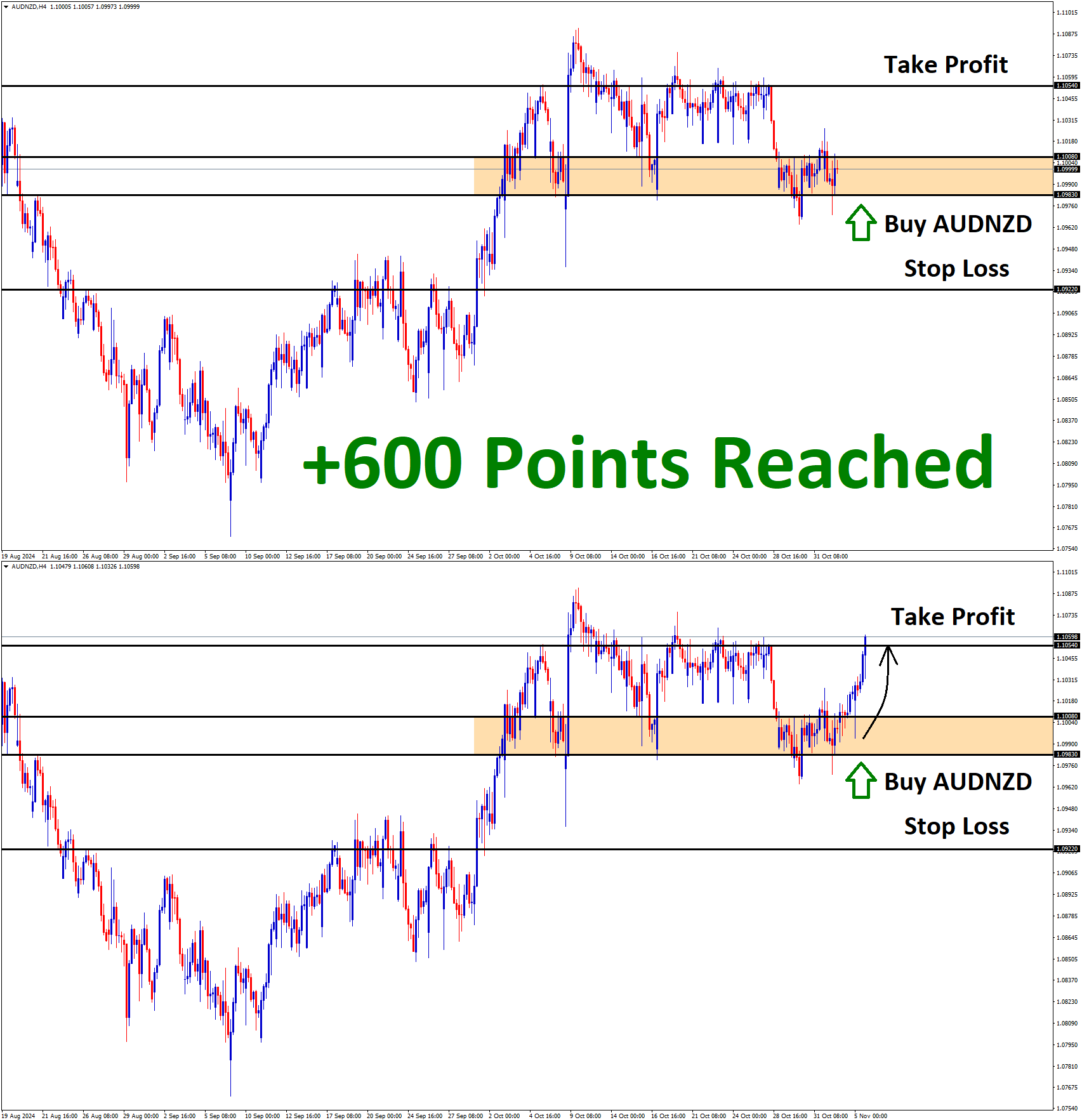 AUDNZD Oct'31 T1 Nov'05 +600 Points