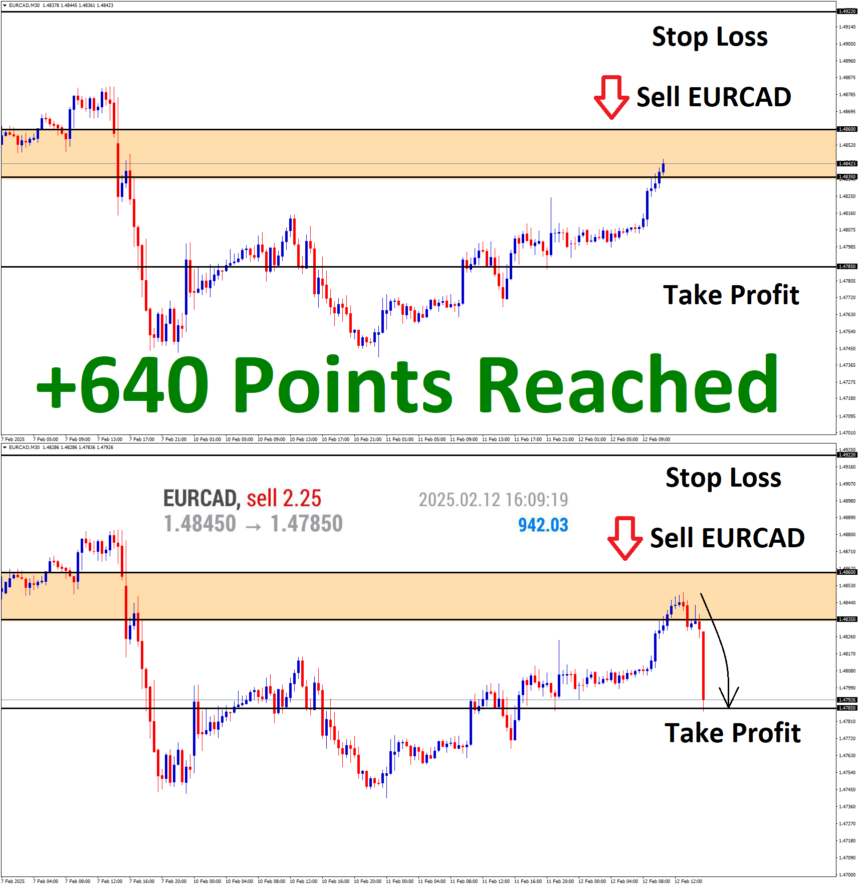 EURCAD Feb'12 T1 Feb'12 +640 Points