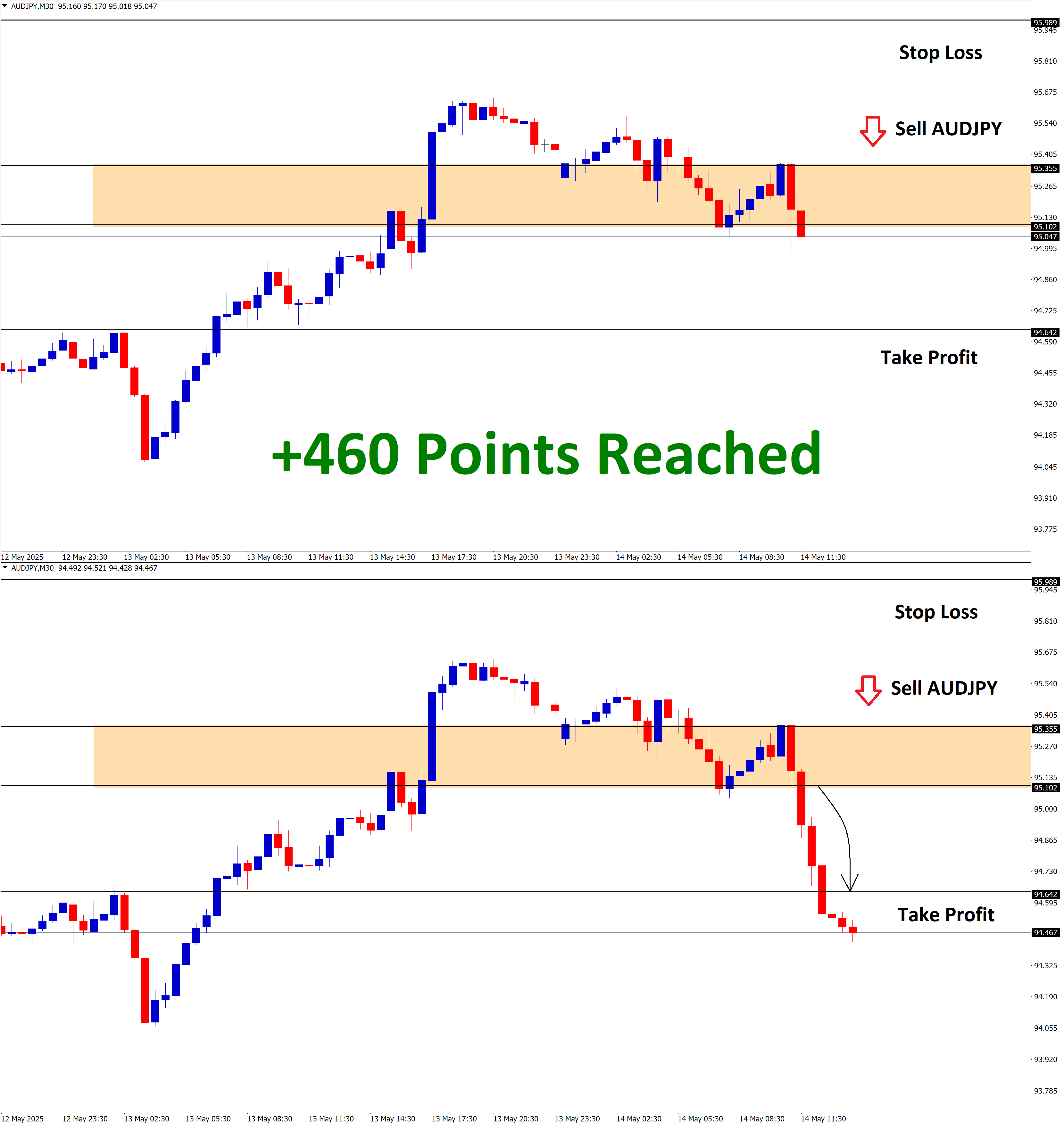 AUDJPY May'14 T1 may'14 +460 Points