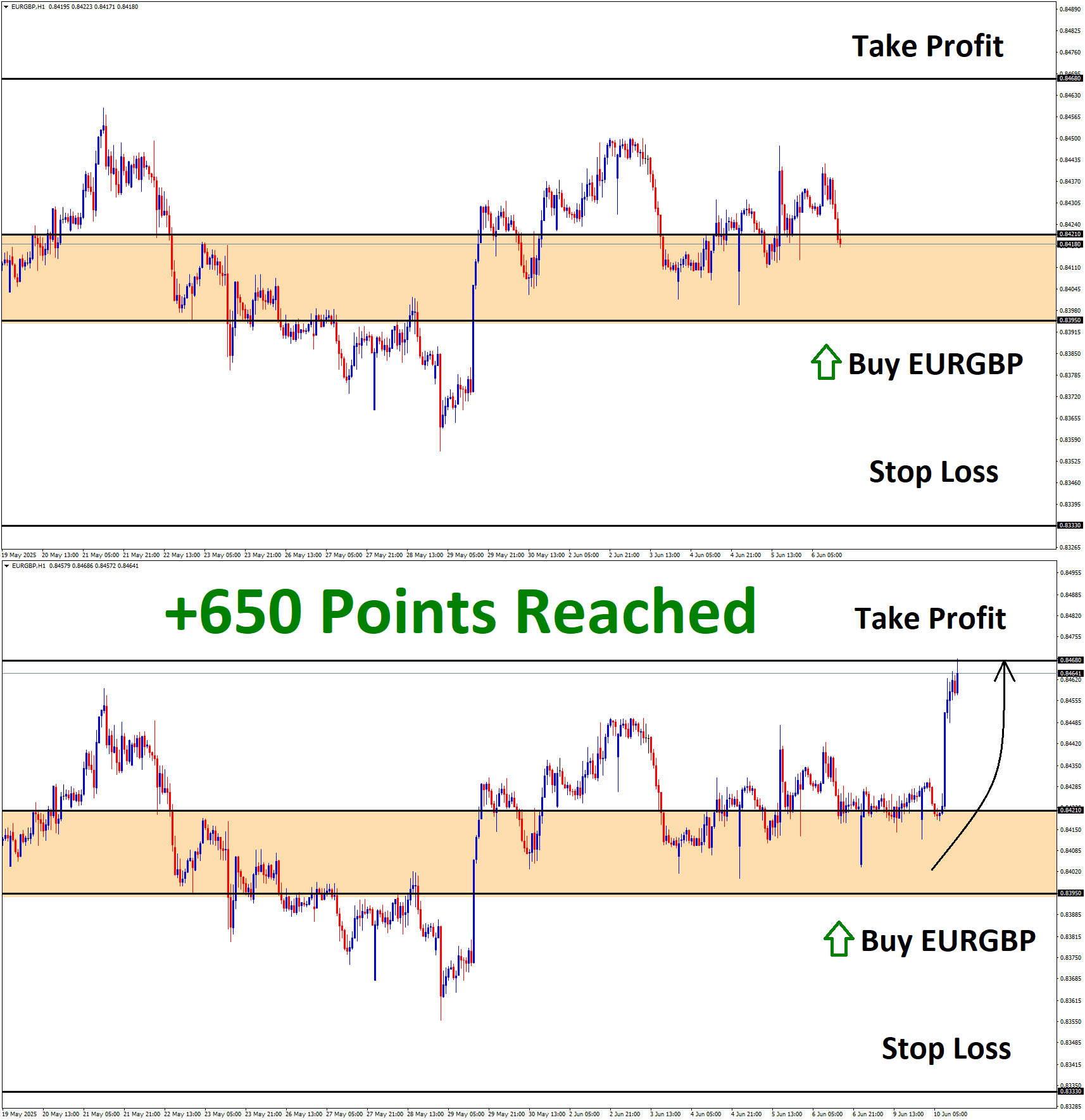 EURGBP June'05 T1 June'10 +650 Points