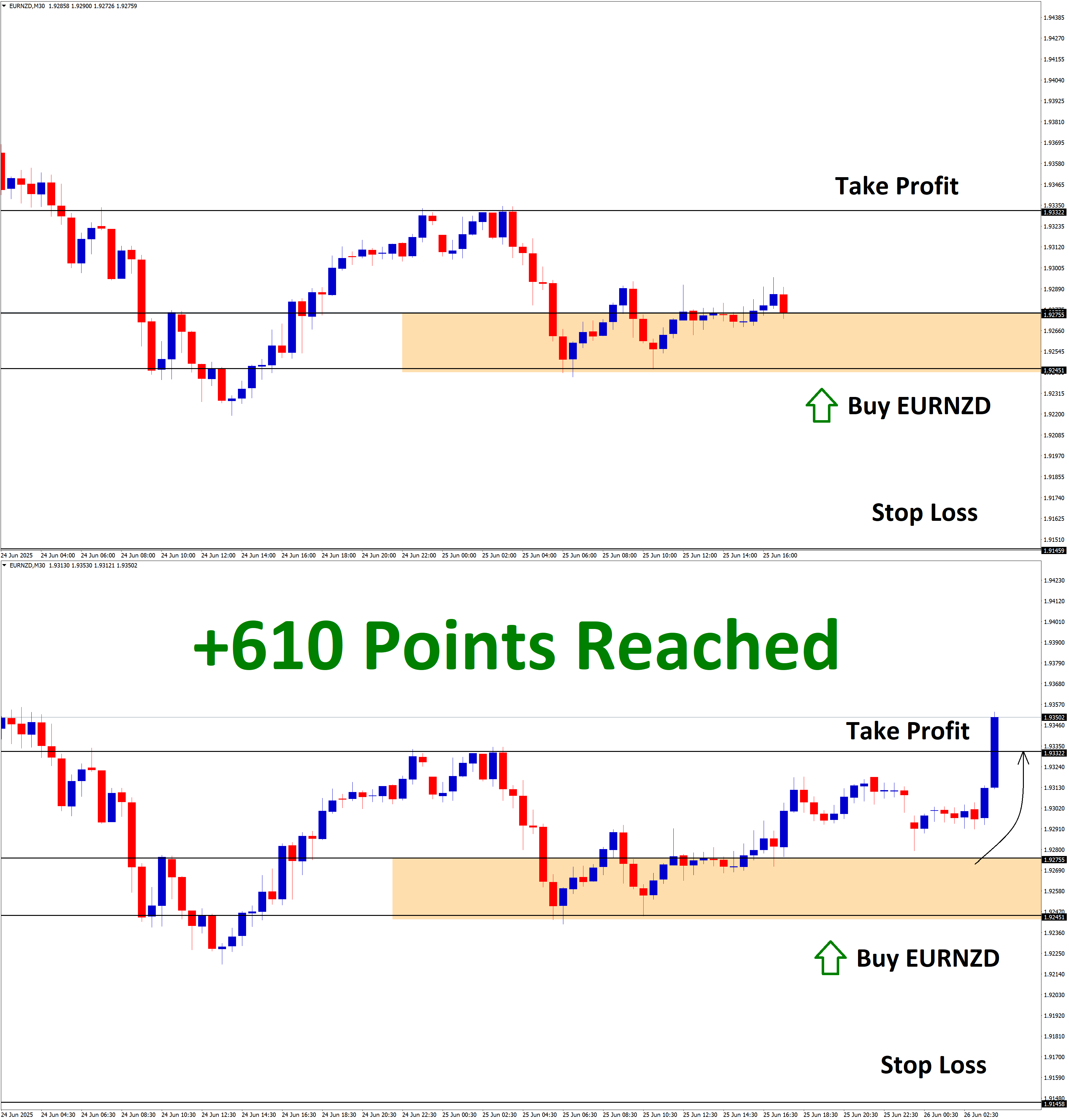 EURNZD June'25 T1 June'26 +610 Points