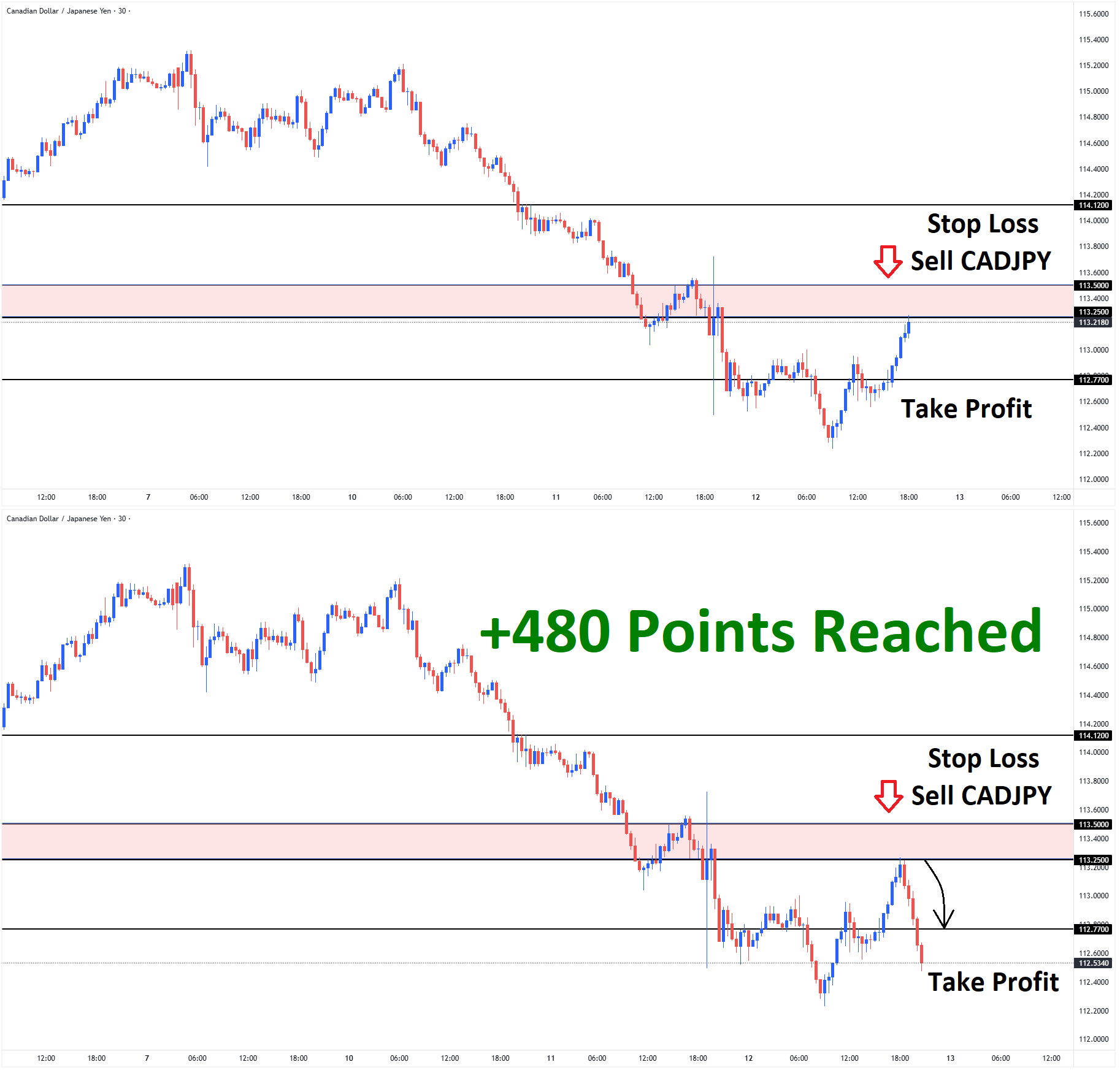 CADJPY Feb'12 T1 Feb'12 +480 Points
