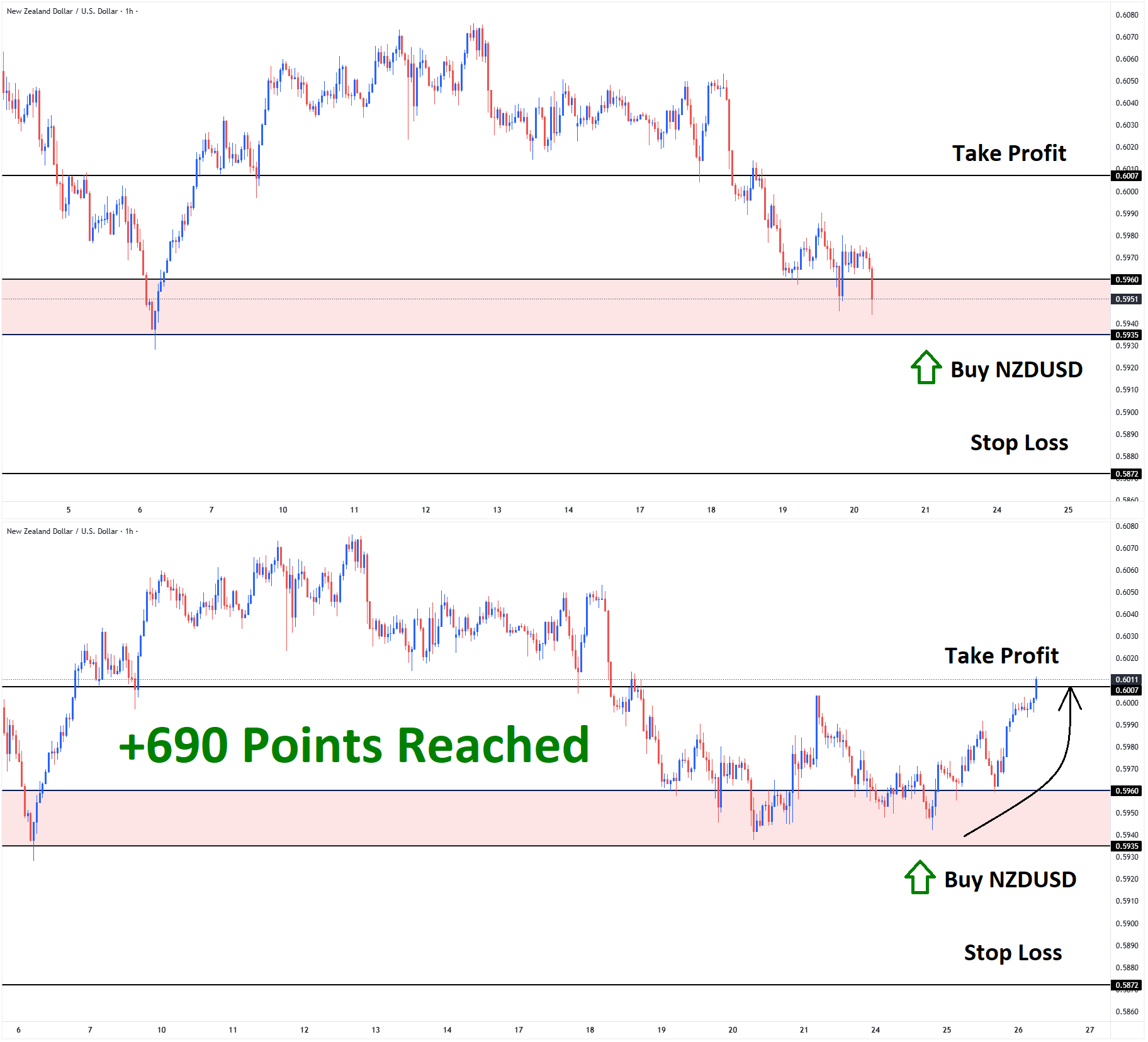 NZDUSD Feb'19 T1 Feb'26 +690 Points